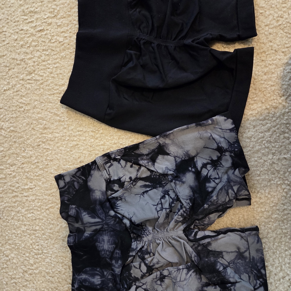 Black and Tie-Dye Shorts Set